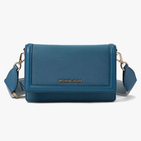 Michael Kors Jet Set Small Nylon Gabardine Smartphone Crossbody Bag - Picture 1 of 13